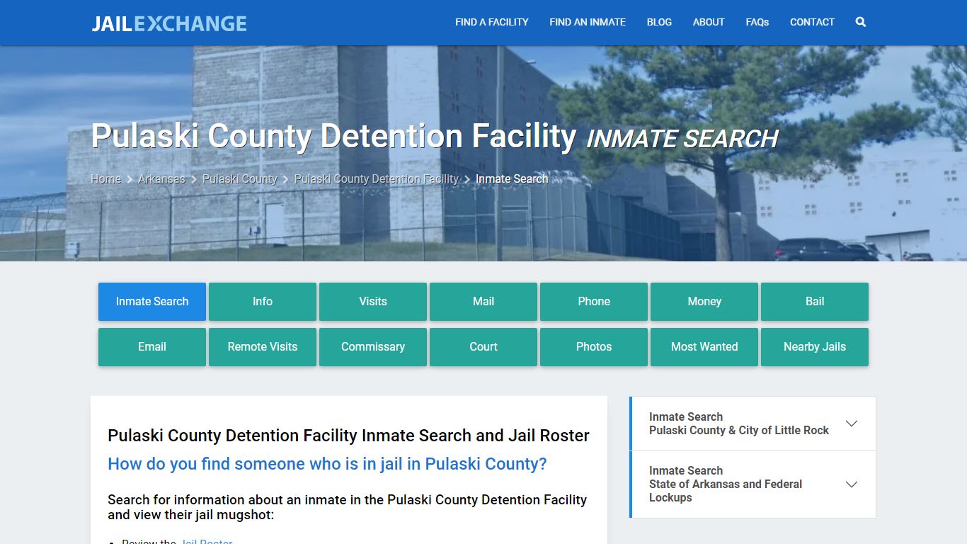 Pulaski County Detention Facility Inmate Search - Jail Exchange